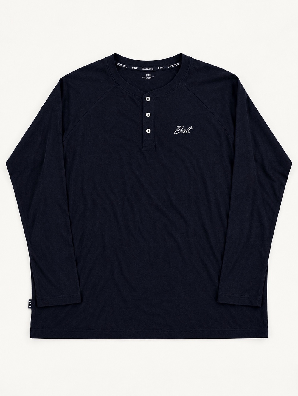 BAIT black long sleeve Henley shirt, size XXL NWOT